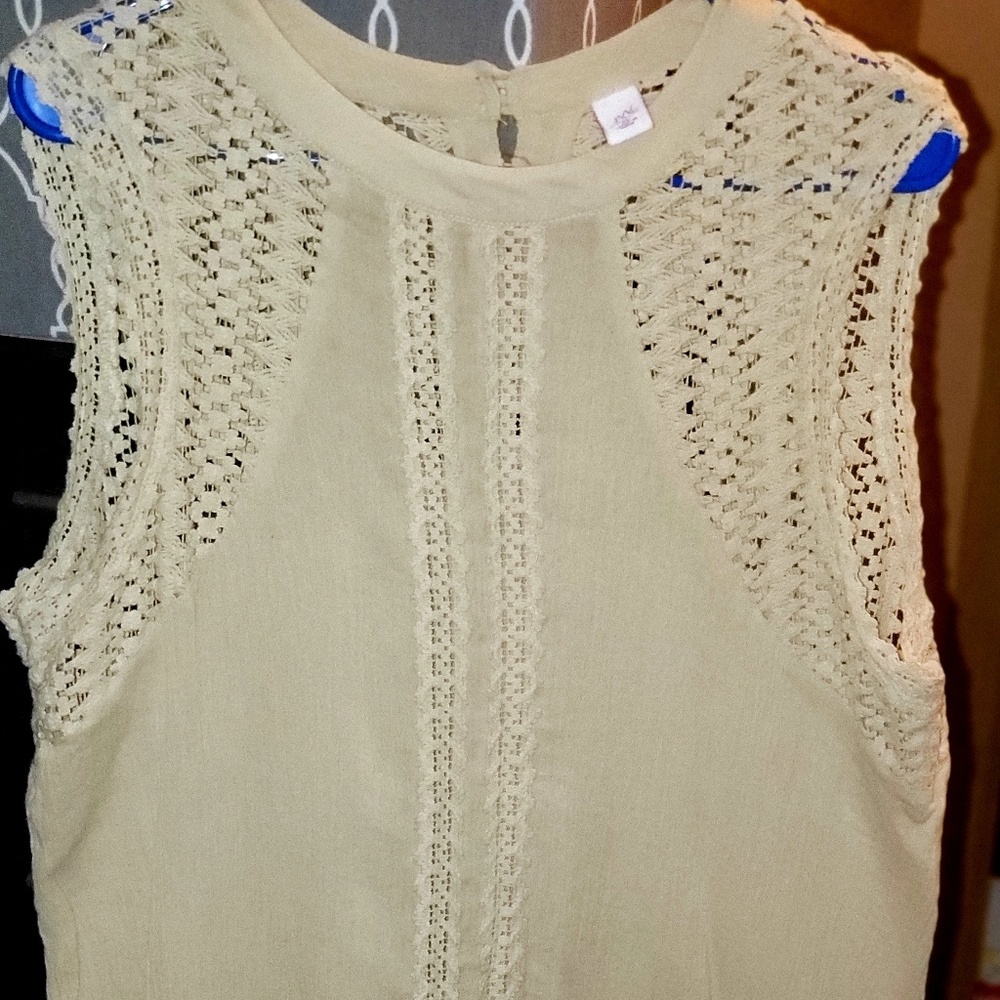 JW Anderson Beige Crochet embellished top